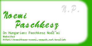 noemi paschkesz business card